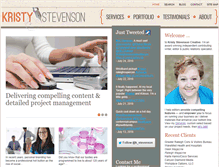 Tablet Screenshot of kristystevenson.com